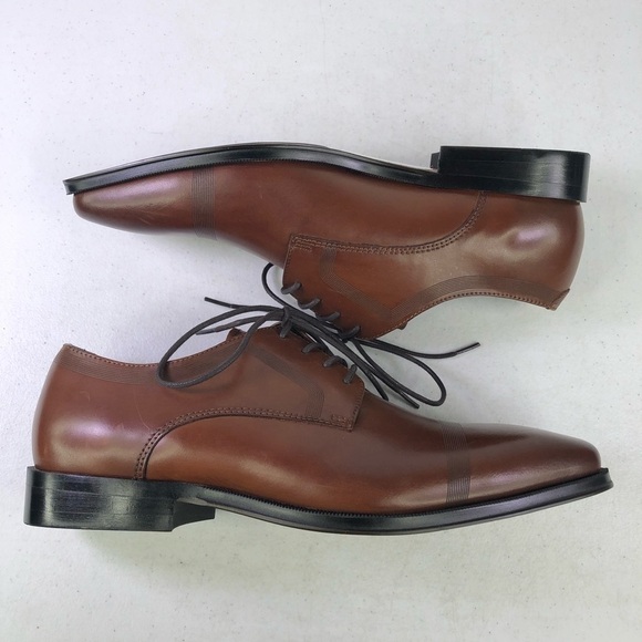 Kenneth Cole Reaction Pure Hearted Brown Leather Oxford Dress Shoes Size 7 main image 7